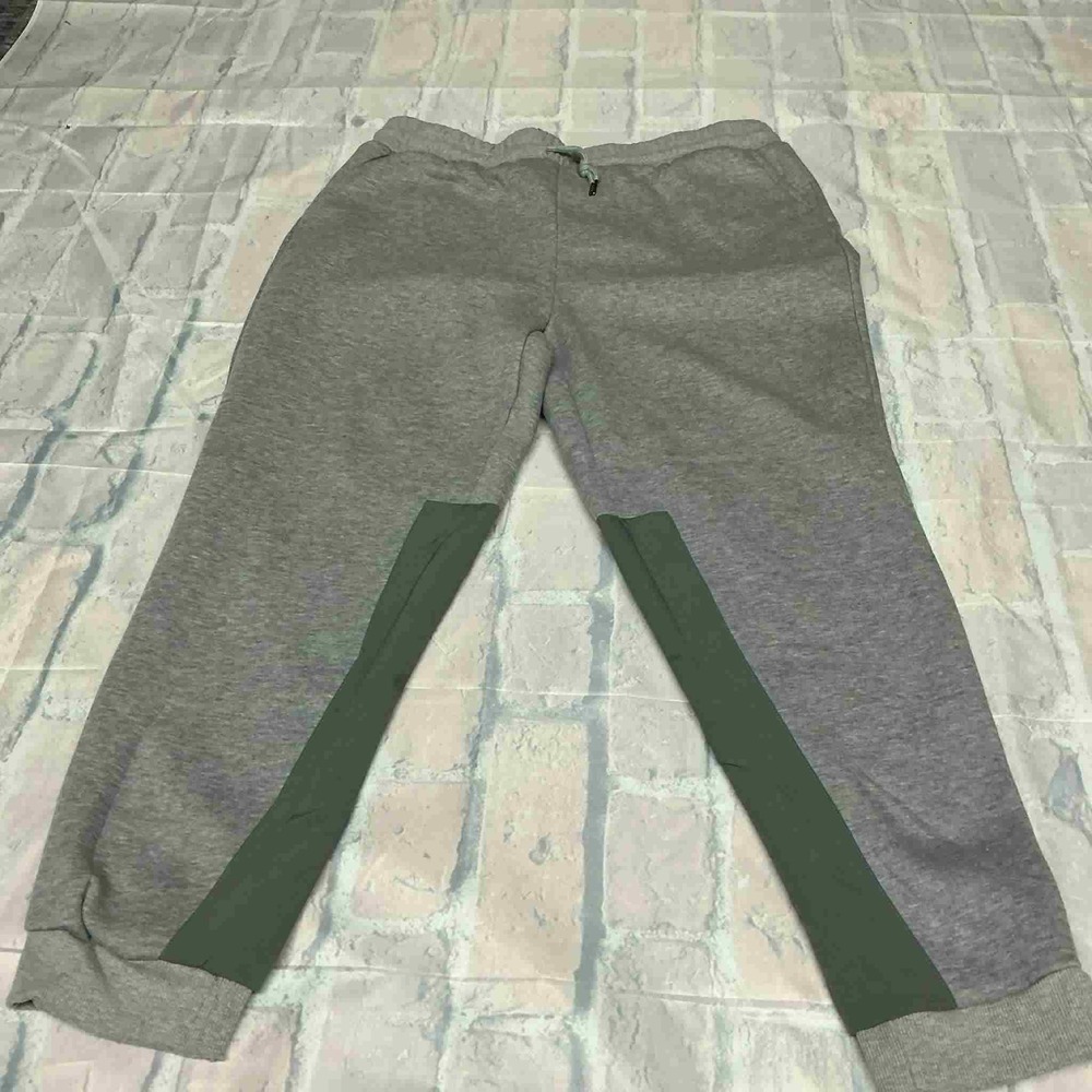 BW AND MORE Men's‎ Heather Grey Jogger with grey stripe Sweatpants Size 3XL